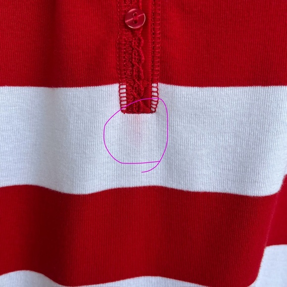 •Dress Barn• Red/White Stripe Short Sleeve Top - Size 2X - Picture 8 of 9